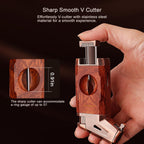 Torch Lighter with Jet Flame, Built-in V Cutter, Refillable Butane Torch Lighters, Box for Men, All-in-one Windproof Cool Lighters for Candle, Outdoor
