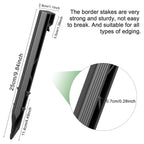 24 Pack Plastic Landscape Edging Anchoring Stakes, 9.8 Inch, Black