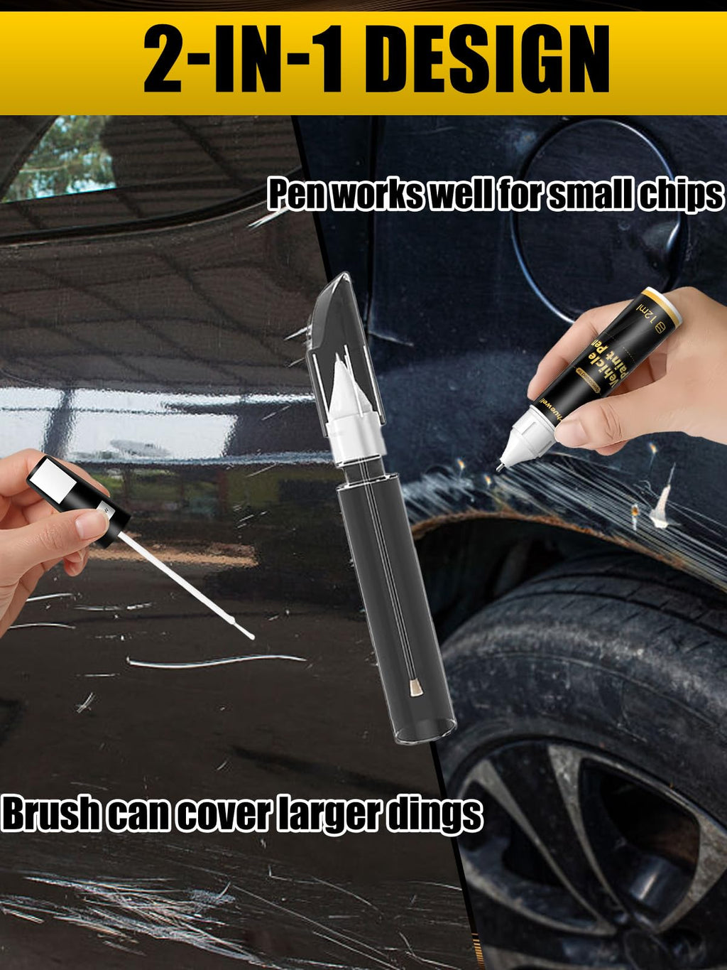 (077) PearlWhite/Starfire Pearl Touch Up Paint Compatible with Lexus, Exact Match Car Paint Pen Automotive Scratch Repair Remover Kit Quick & Easy Solution for Vehicle Chips and Nicks