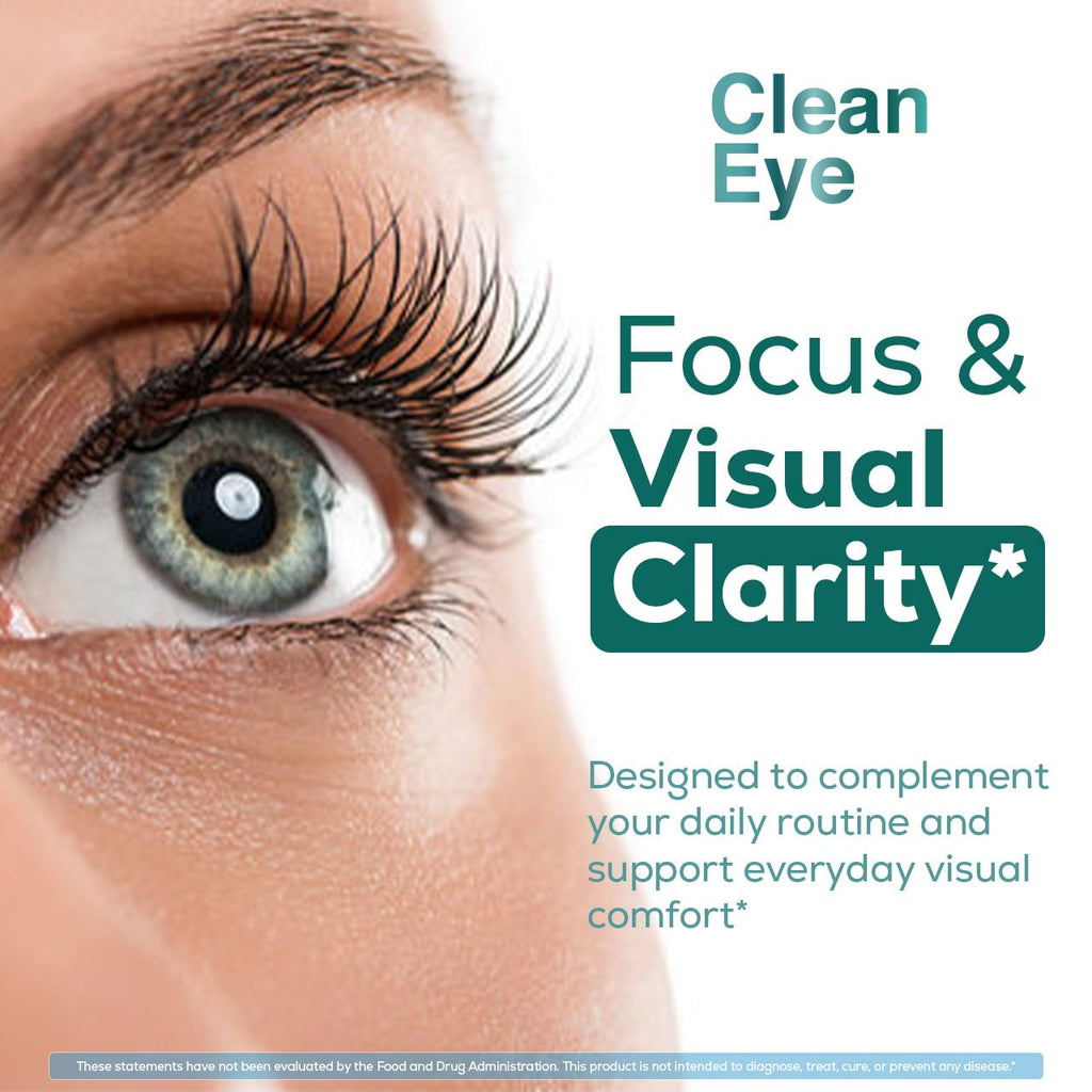 (3 Pack) Clean Eye Capsules - Official CleanEye Pills Advanced Premium Formula Support Maximum Strength, All Natural Ingredients Vitamins for Overall Health & Wellness, 180 Capsules for 3 Months