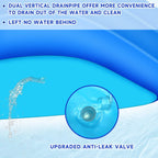Nattork Inflatable Swimming Pool for Kids and Adults- 118" x 68" x 22" Family Full-Sized Blow Up Pools for kids -Thickened Durable Above Ground Swimming Pool Backyard Lawn, Indoor Outdoor Summer Party