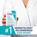 CeraVe Acne Control Cleanser, 2% Salicylic Acid Treatment Formulated With Niacinamide + Ceramides + Oil Absorbing Clay, Gentle Face Wash Helps Clear & Prevent Acne, Fragrance Free, 16 Ounce