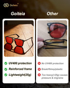 Goiteia Red Blue Light Glasses for Sleep-Blocking Blue & Green Light, Red Tinted Glasses for Relieve Eye Strain & Improve Sleep,Spring Hinges for Superior Comfort