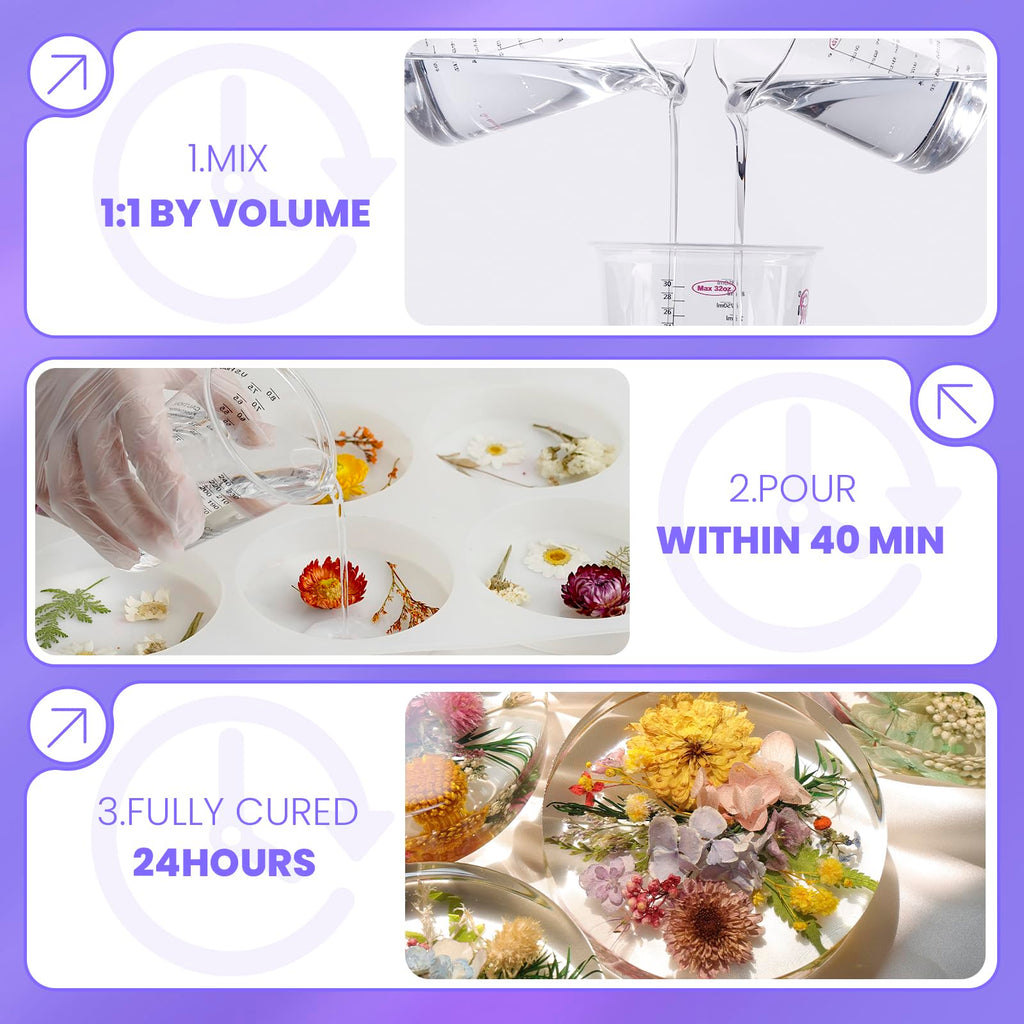 LET'S RESIN 34oz Crystal Clear Epoxy Resin, Casting Resin for Beginners