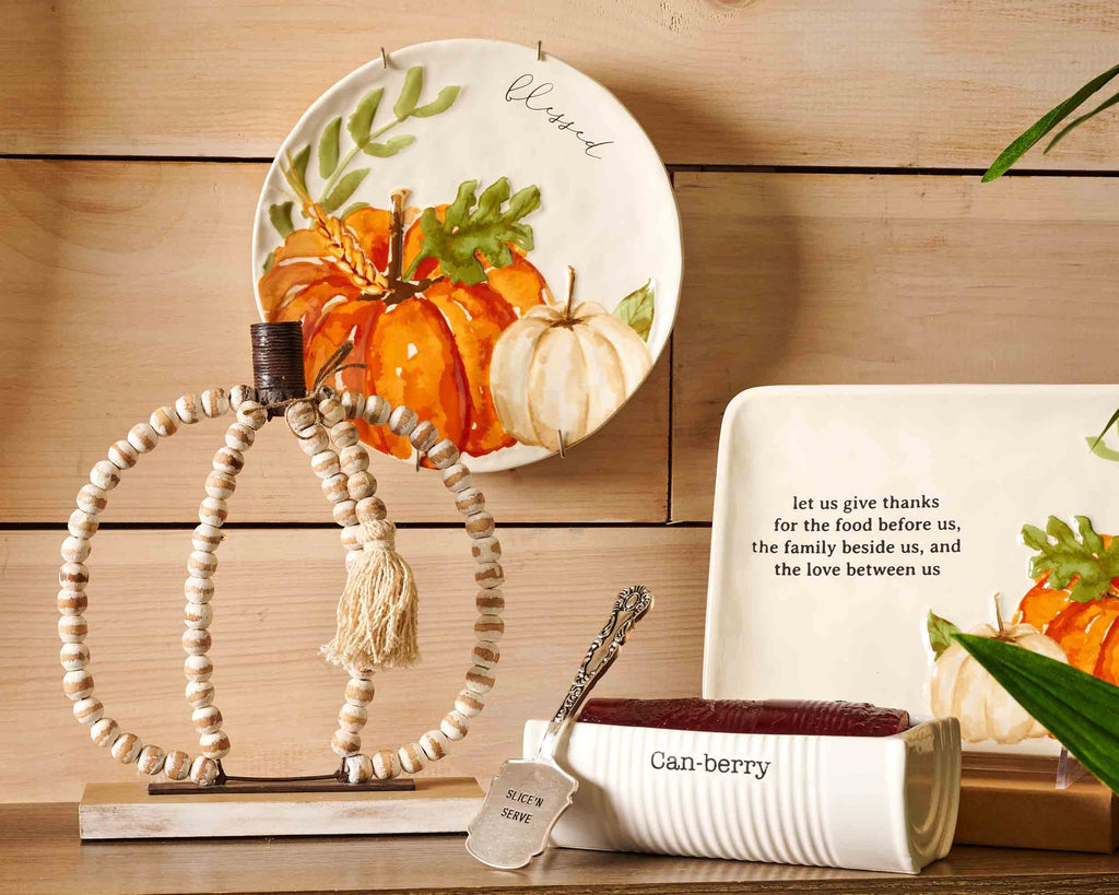 Mud Pie Can-Berry Ceramic Cranberry Serving Dish, Includes Spatula
