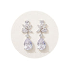 SWEETV Cubic Zirconia Wedding Earrings for Brides Bridesmaids