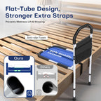MNIENT Bed Rails for Elderly Adults Safety - ASTM Approved Bed Side Rail for Seniors with Support Leg,Two-side Storage Bag, Non-Slip Bed Assist Cane Guard,Adjustable Bedrails for King,Queen,Full,Twins