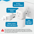 Ceptics Australia Power Plug Adapter, 2 in 1 Type I Plug Adapter, US to Australia , China, New Zealand Power Adapter with Dual USA Inputs, CE, RoHS - 3 Pack