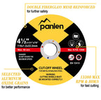 Panlen Metal Cut Off Wheels for Angle Grinder, 25 Pack 4.5" 7/8" Arbor