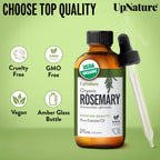 UpNature Organic Rosemary Oil - 100% Pure Rosemary for Hair, Scalp, Skin, 2oz