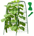 Cucumber Trellis for Plant Climbing- Cucumebr Arch Trelli for Flower Vine Vegetable Tomato Cage Raised Bed- Foldable Garden Tunnel Trellis (47x15.7in)