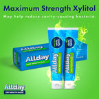 Allday Dry Mouth Treatment Gel - Maximum Strength Xylitol, Fast Acting, Non-Acidic (2 Tubes Inside One Box)