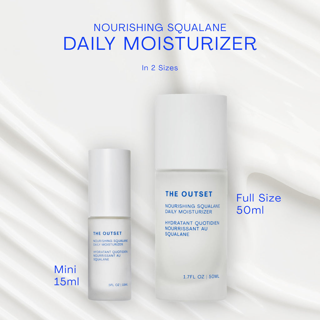 The Outset Squalane Daily Face Moisturizer, Hydrating Barrier Repair Face Cream, Non-Comedogenic, Fragrance-Free, Gluten Free Clean Vegan Facial Moisturizer for Sensitive & All Skin Types – 1.7 fl oz