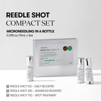VT COSMETICS Reedle Shot Compact Set, Microneedling Serum Gift Set with Reedle Shot 100, 300, 700, Exfoliating, Anti-Aging, Travel Size Skincare, Gift Set for Glass Skin (0.34 oz / 10ml each)