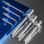 Wensilon 30Pcs 1/2x6 Inch Standard Fasteners for Heavy-Duty 304 Stainless Steel Wedge Anchors for Cement and Concrete