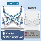 Loyoda FSA/HSA Eligible Heavy Duty Shower Chair for Inside Shower, 500lb Weight Capacity, Height-Adjustable Shower Bench with Padded Seat, Shower Stool Suitable for Elderly and Disabled