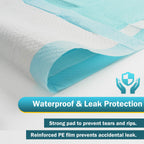 SOFYFINE Bed Pads with Adhesive Strip 30"x36" Thicken Elderly Adults Incontinence Underpads Disposable,Heavy Duty Absorbent Chucks Waterproof,XL Extra Large Puppy Pee Training Pad[10 Pads]