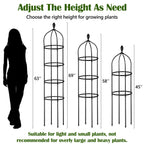 Garden Obelisk Trellis for Climbing Plants Outdoor 6 Ft Rose Bush Round Trellis for Pots Rustproof Metal Pipe with Plastic Coated Plant Flower Trellises for Clematis Vine Jasmine Support