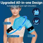 Comfytemp Shoulder Ice Pack Rotator Cuff Cold Therapy, Gel Ice Packs for Injuries Reusable, Shoulder Brace for Pain Relief, Men Women Recovery Item (Small & Medium)