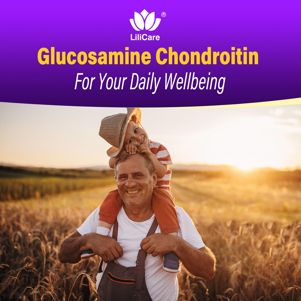 Glucosamine Chondroitin Gummies, Sugar Free Glucosamine Chondroitin MSM Supplement, Extra Strength with Boswellia Turmeric, Hydrolyzed Collagen & Hyaluronic Acid, Bone Health for Men & Women, 60 Cts