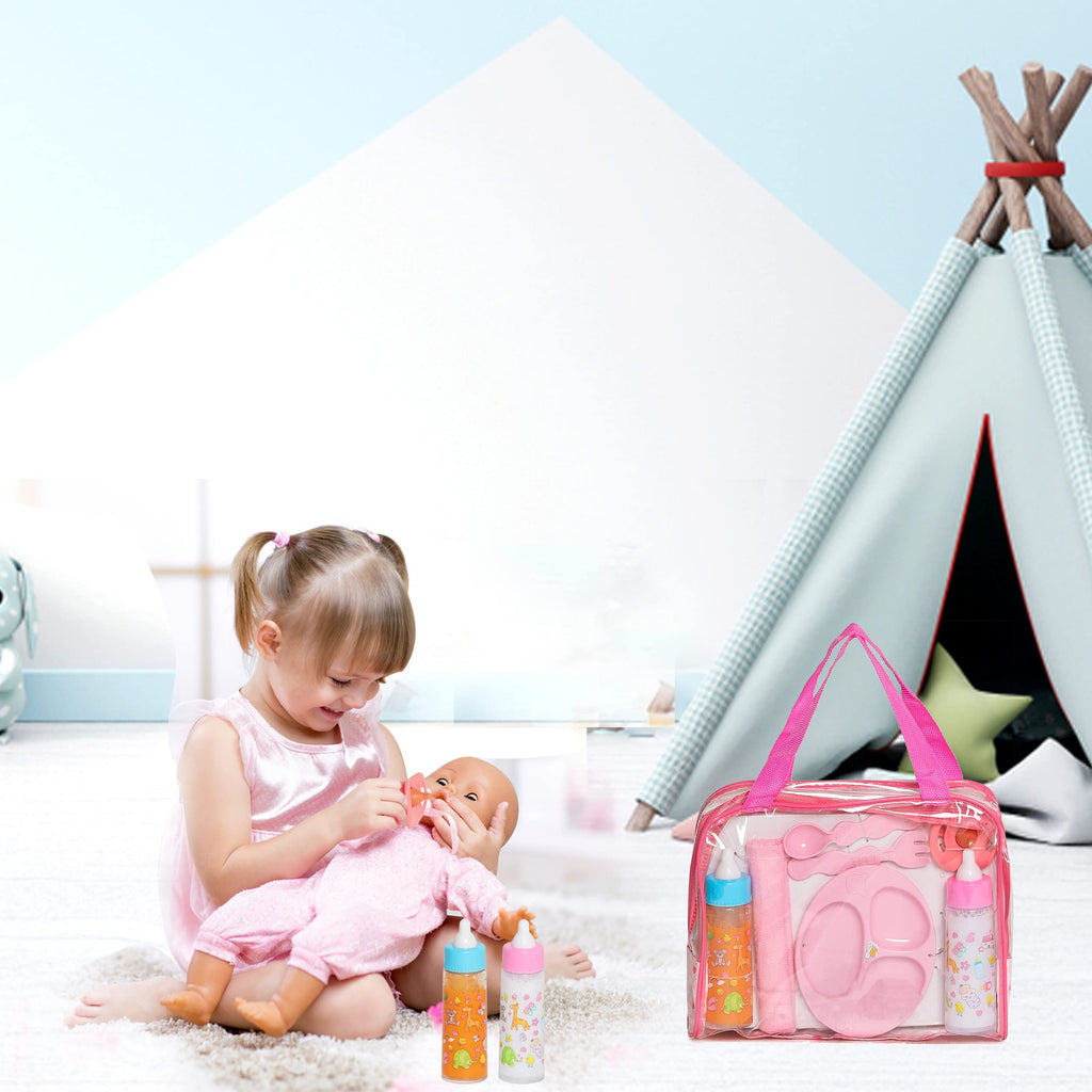 fash n kolor My Sweet Baby Disappearing Doll Feeding Set | Baby Care 6 Piece Doll Feeding Set (13 Pc Set)