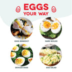 Dash Rapid Egg Cooker, 7 Eggs, Hard Boiled, Poached & Omelettes, Black