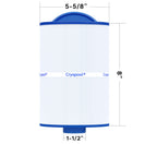 Cryspool® 05015 Spa Filter Compatible with 5CH-35, PMAX50P4, PAS35P, Maax 104309, FC-0300, 35 Sq. Ft hot tub Filter Cartridge, 1 1/2" MPT, 2 Pack