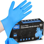 TitanFlex Heavy-Duty Blue Disposable Nitrile Gloves, XL, Box of 100, 6-mil, Fully Textured, Powder-Free, Latex-Free