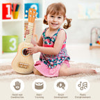 Vanplay Kids Guitar Set, 7-Piece Wooden Musical Instruments for Toddler 2-3