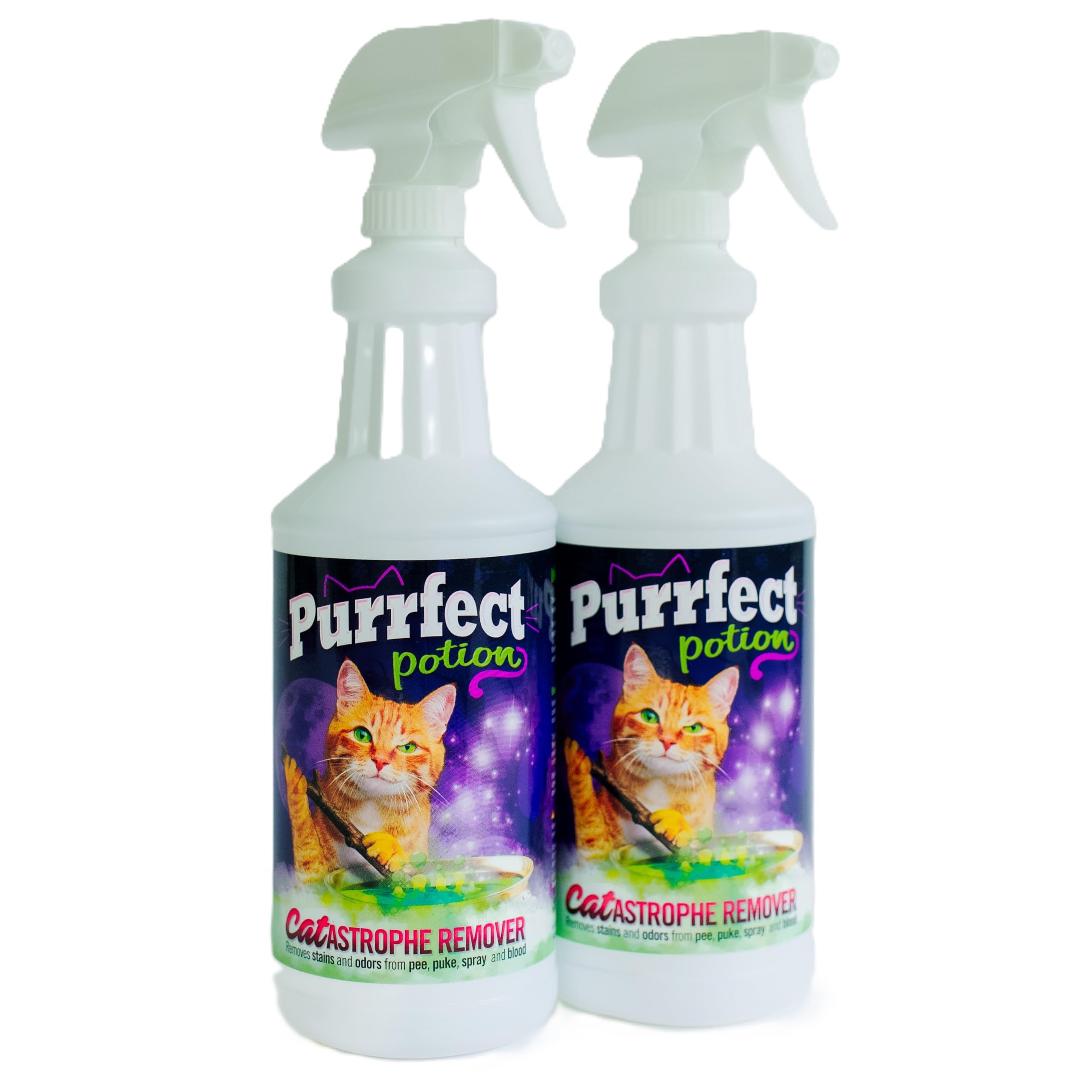 Purrfect Potion - CATastrophe Remover (Two Pack - 32oz Spray Bottles)