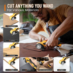 Electric Scissors, Cardboard Cutter, With LED Light, High-Efficiency Brushless Motor, 2000mAh Battery, Tungsten Steel Blade, Suitable for Cloth, Cardboard, Carpet Wire Rope Cutters Orange