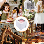 Huoshange Tall Cake Boxes for Tier Cakes,8X8X10 Inch [4Pack ] Thick Sturdy Cake Box with Window,White Cake Carrier, Disposable Cake Containers
