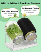 Pawfly Sprouting Kit, Wide Mouth 1 Quart (1000 mL) Mason Jars
