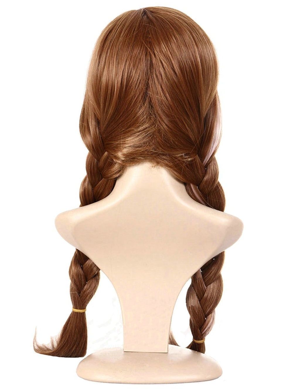 ANOGOL Brown Pigtails Princess Wig for Women Braided Brown Cosplay Wigs