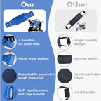 KKaFFe Transfer Belt Transfer Sling for Nursing Patients, Standing & Supports & Transfer Aids for Elderly, Gait Belt for Patient Care, Transfer Belt for Bedridden Patient (Blue)