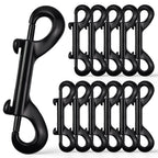 12 PCS Double Ended Snaps, 3.5 Inch Zinc Alloy Trigger Metal Clip, Black Double Ended Snap Hooks for Pet Dog Leash, Water Bucket Hooks, Key Holder, Carabiner, Home, Farm, Other Indoor and Outdoor.