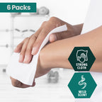 MED PRIDE Extra Soft XL Premoistened Disposable Adult Washcloths 8” X 12” Bath Wipes for Sensitive Skin with Aloe Vera, Case of 480 (80ct, Pack of 6)