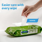 Medline FitRight Aloe Personal Cleansing Cloth Wipes, Scented, 576 Count, 8 x 12 inch Adult Large Incontinence Wipes
