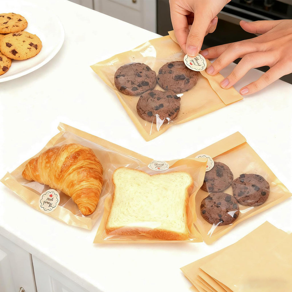 100Pcs Cookie Bags with Seal, Premium Cookie Packaging Bag SFIUYLB