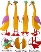The Aura Collective 22" Duck Garden Statue Set of 2 Metal Ducks