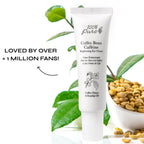 100% PURE Coffee Bean Caffeine Eye Cream Refresh & Hydrate Under Eye Treatment Reduce Puffiness, Dark Circles, Wrinkles with Green Tea, Rose Hip, Vitamin E - Youthful Vibrant Eyes - Vegan - 1 oz