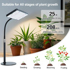 Orchbloom Tabletop Grow Lights for Indoor Plants 25 Watt, Bright Natural Sunlight Full Spectrum Plant Growing Lamps for Houseplants & Bonsai, 4/8/12/16/20H Timer Plant Light Auto On/Off Everyday