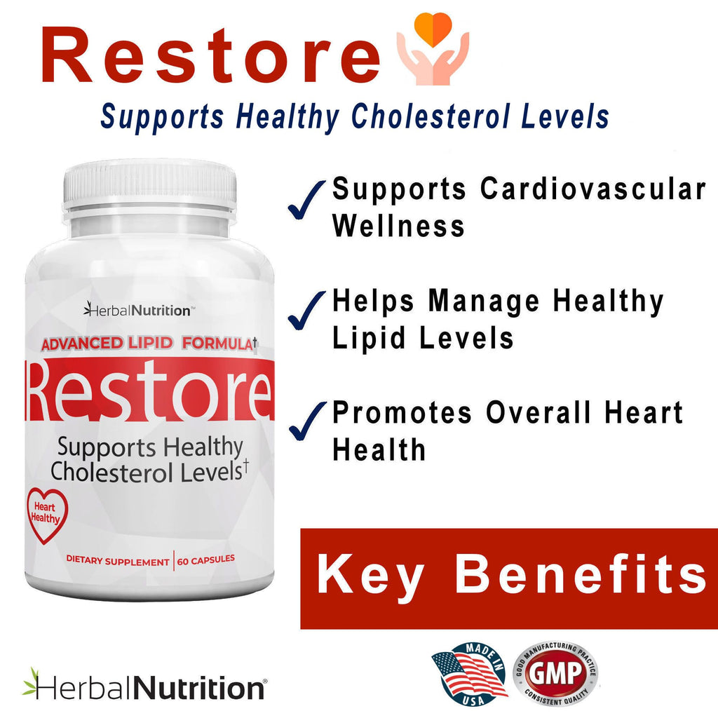 Restore Heart Health & Cholesterol Support Supplement, 270 Capsules