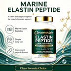 Xjrwac Claranova Elastin Peptides, Marine Elastin Peptide Skin Tightening Formula, 60 Capsules (3Pack)