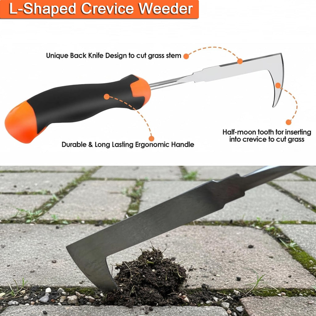 3 Pack Weed Puller Tool Set, Stainless Steel Weeding Tools for Gardening