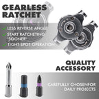 VMAN Ratchet Screwdriver Set, magnetic Screwdriver sets, S2 Steel Bits, DIY Combination Flexible Shaft, Suitable for Furniture Assembly, Precision Electrical Appliance Repair, Bicycle Tools
