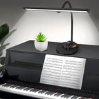 Piano Light, Upgraded LED Piano Lamp for Grand/Upright & Digital Pianos, Music Stand Lamp with Adjustable Gooseneck, Auto-Off Timer, 5 Color Modes Dimmable & USB Charging Port Eye-Care Desk Light