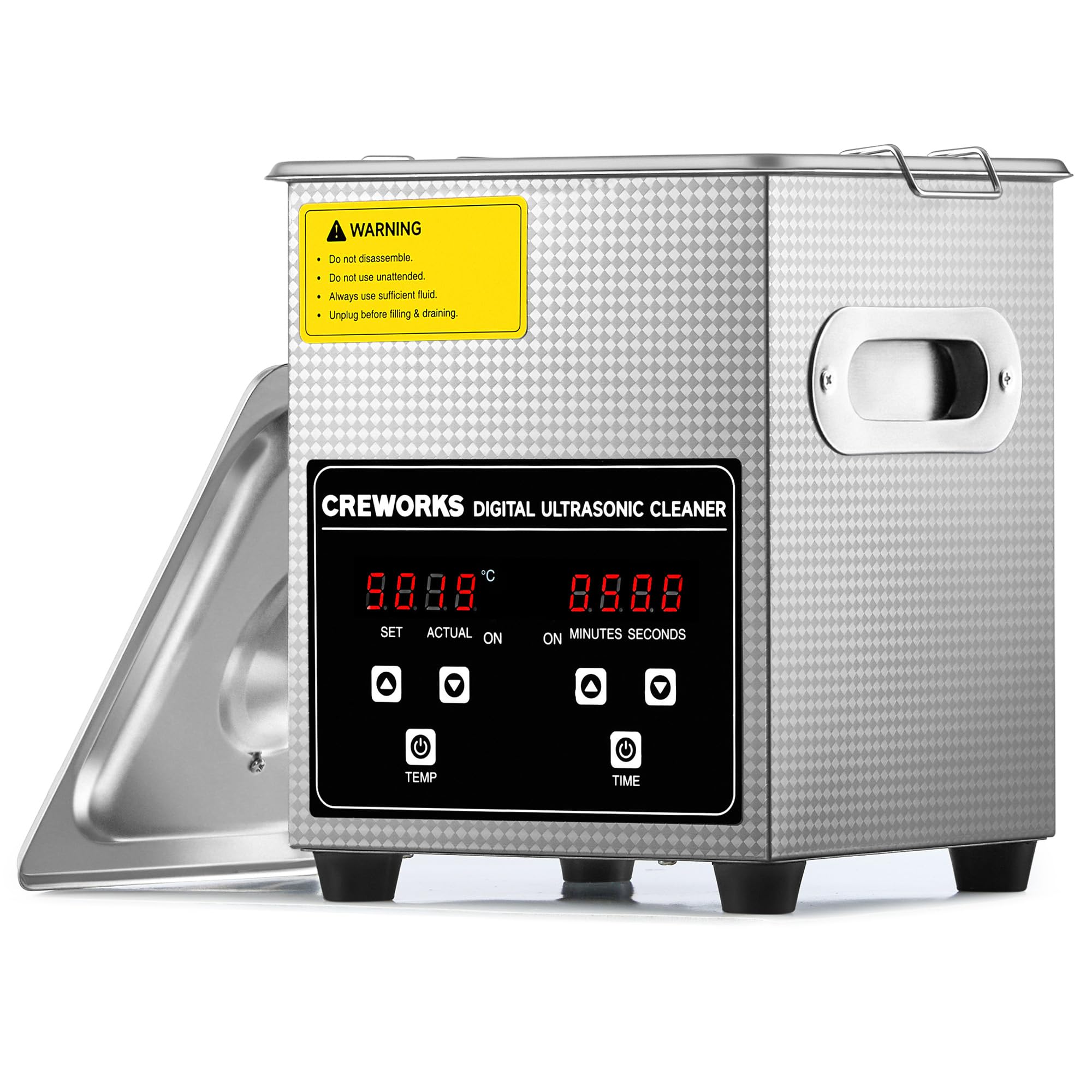 CREWORKS 2L Jewelry Cleaning Machine - 40kHz Digital Sonic Cleaner