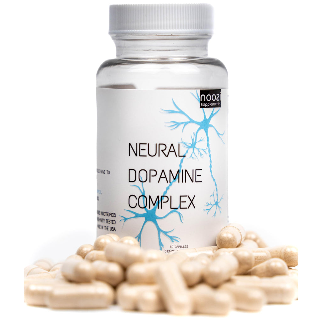Noozi Dopamine Support Supplement – Mucuna Pruriens (L-DOPA), N-Acetyl L-Tyrosine, Phenylethylamine, L-Theanine & EGCG – Brain Support, Focus, Motivation & Cognitive Performance Nootropic Capsules