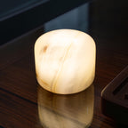 Marble Lamp Night Light Touch Bedside Table Lamp for Bedroom,Type-C Rechargeable Small Desk Bedside Small Lamps,Eye Caring Dimmable LED Ambient lamp (Eastern Jade Glow)
